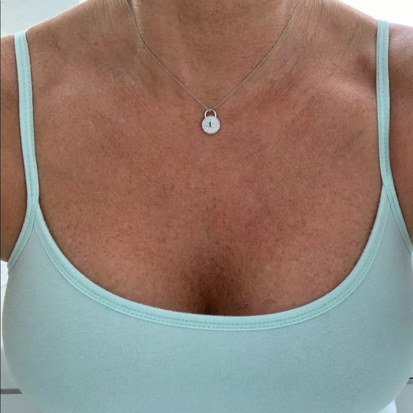 TIFFANY & CO ROUND PAVE DIAMOND LOCK NECKLACE - Picture 14 of 16